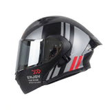 CASCO ABATIBLE 3120 WRAP NEGRO+ROJO