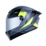 CASCO INTEGRAL XONE X-500 RS BRAPS GRIS+AMARILLO NEON
