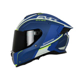 CASCO INTEGRAL SPARTAN HAWK EVO TITAN B7 AZUL+VERDE NEÓN
