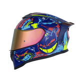CASCO INTEGRAL HRO 506 SP ROUGH AZUL+ROJO