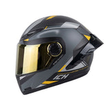 CASCO INTEGRAL ICH 501 SP BRAZUK NEGRO+GRIS VISOR DORADO