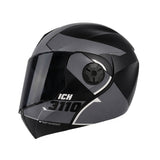 CASCO ABATIBLE 3110 TREAT NEGRO+GRIS OSCURO