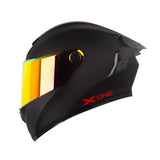 CASCO INTEGRAL XONE X-500 RS PLANO NEGRO+ROJO MATE