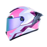 CASCO INTEGRAL XONE X-500 RS BRAPS GRIS CLARO+FUCSIA