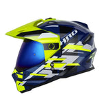 CASCO MULTIPRO HRO MX330 DV GLITCH AZUL+VERDE NEÓN