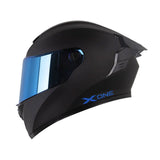 CASCO INTEGRAL XONE X-500 RS PLANO NEGRO+AZUL