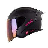 CASCO ABIERTO SHAFT PRO 240 DV NEGRO+FUCSIA