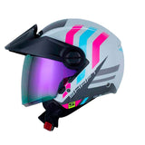 CASCO ABIERTO SHAFT 212 FLYGOD GRIS+FUCSIA