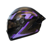 CASCO INTEGRAL ICH 501 SPONX NEGRO+MORADO