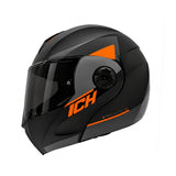CASCO ABATIBLE ICH 3110 STORMY NEGRO+NARANJA