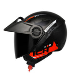 CASCO ABIERTO 102 NYXAR NEGRO+ROJO