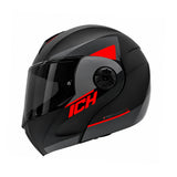 CASCO ABATIBLE ICH 3110 STORMY NEGRO+ROJO