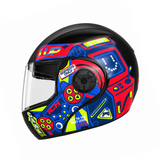 CASCO ABATIBLE ICH 3110_S GAMEPLAY NEGRO+ROJO